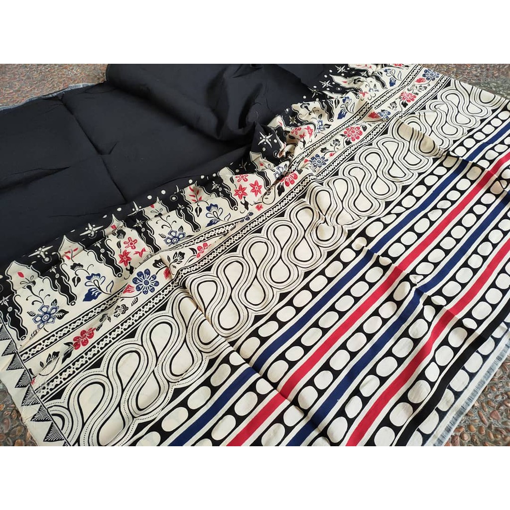 Jual Kain Batik Paris Solo Kembang Kerucut Hitam Shopee Indonesia