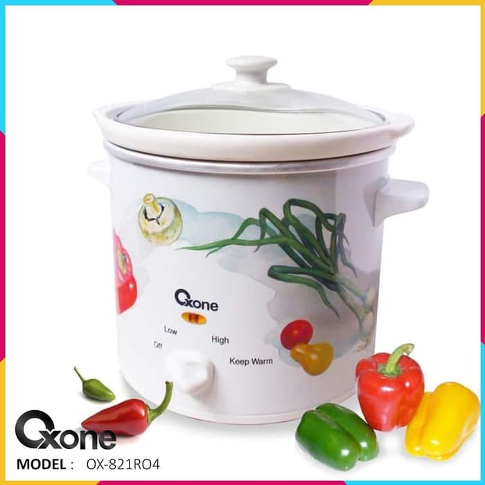 Slow Cooker Oxone OX-821RO4 Round - Ceramic (4Lt)