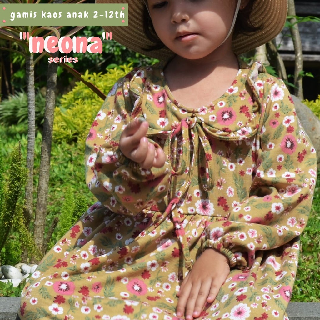 GAMIS KAOS ANAK 2-5 th (NEONA SERIES)