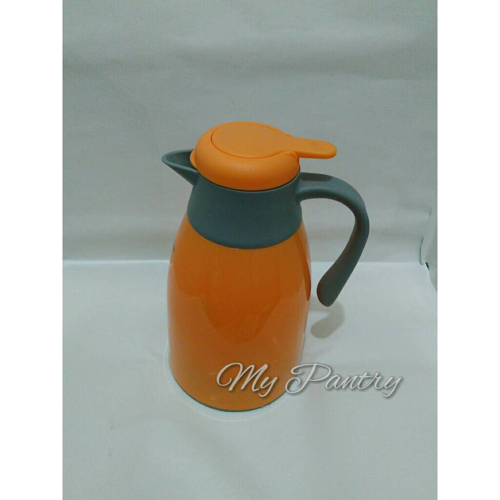 Thermos Vacuum Jug 1 Liter Oranye Termos Air Water Bottle Tempat Air Minum Teko Air