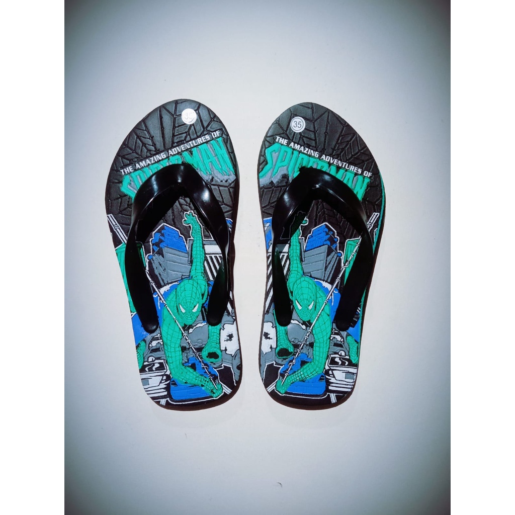 Sandal Jepit Sandal Anak Laki Laki Motif Spiderman