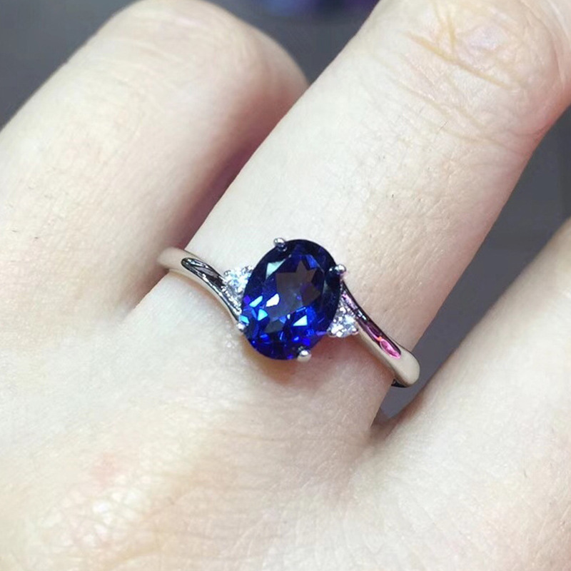 Cincin Sapphire Mewah Untuk Wanita