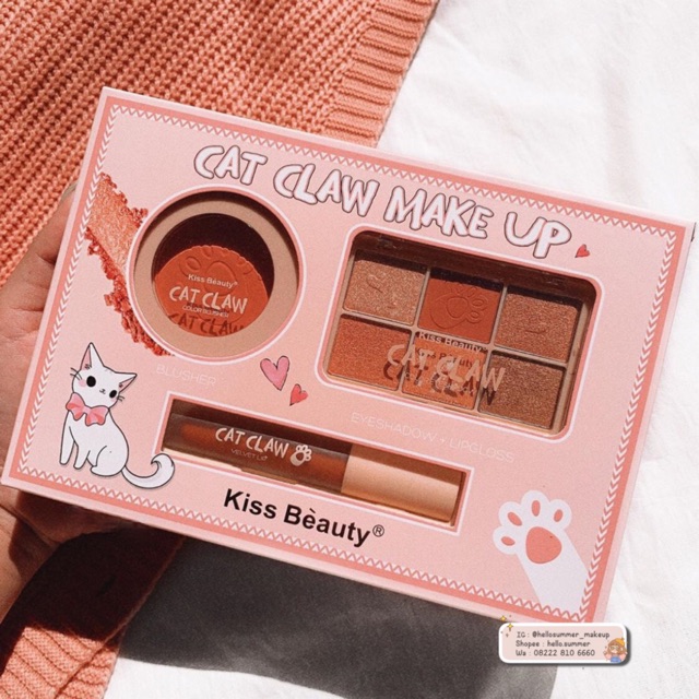 [ORI THAILAND] Kiss Beauty Cat Claw Makeup Set