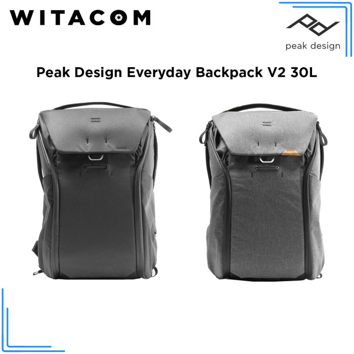 Kamera-Ransel-Tas- Peak Design 30L Everyday Backpack V2 - Charcoal -Tas-Ransel-Kamera.