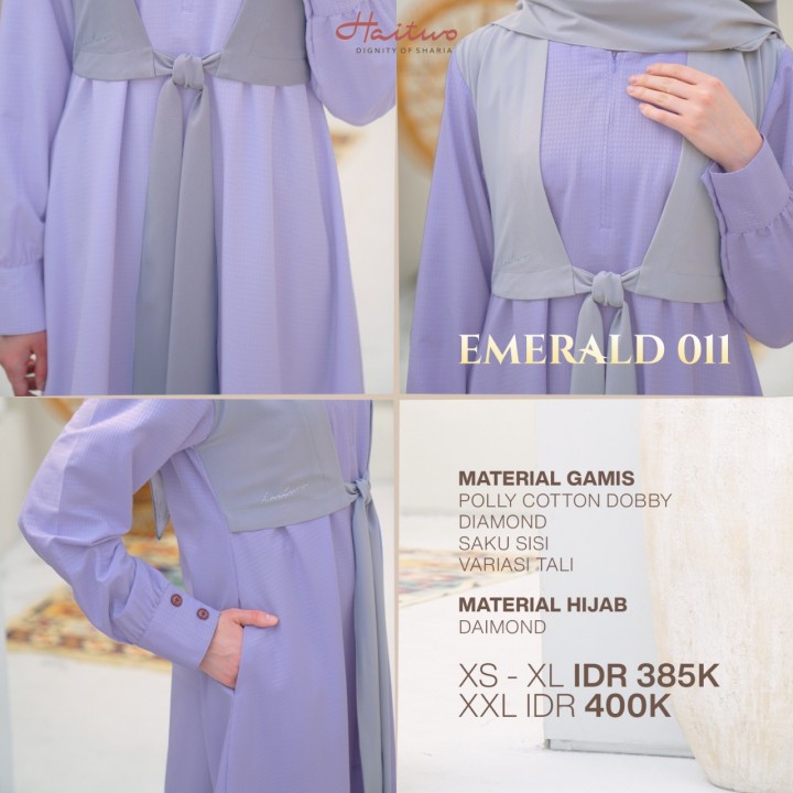 HAITWO EMERALD 011 GAMIS MUSLIM SET JILBAB