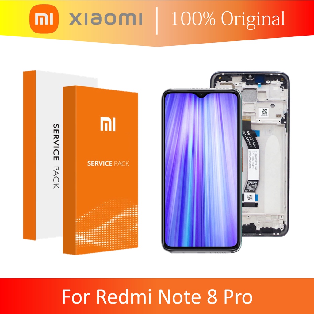 [ CHECK.ID ] LCD + FRAME REDMI NOTE 8 PRO ORIGINAL SERVICE PRODUCT