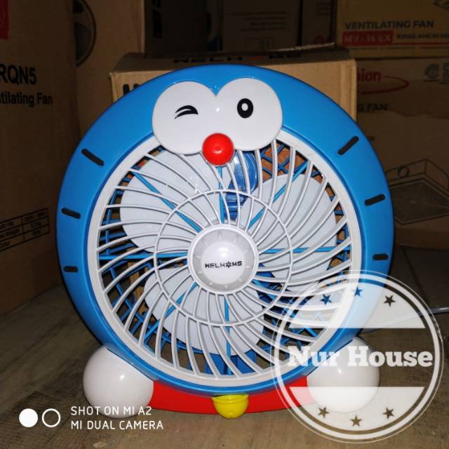 kipas angin karakter sanex dora emon kipas angin duduk kipas angin meja
