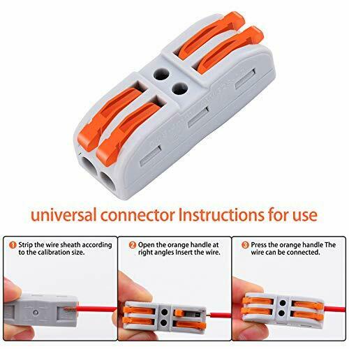 Terminal Paralel 2 Line Konektor Jalur Kabel Sambungan Compact Cage Clamp PCT-222 Circuit Inline Splices Connector