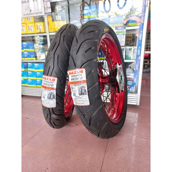 RODA SUPERMOTO HONDA CRF 150 L RING 17 17 BAN MAXXIS
