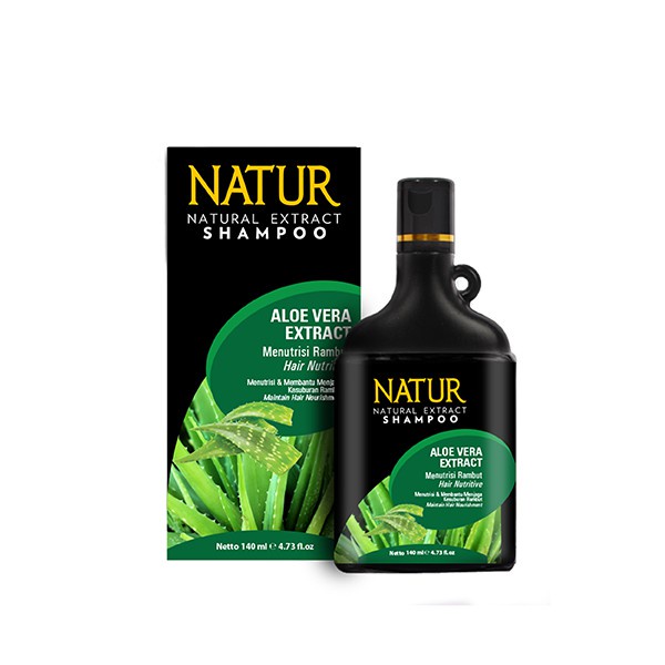 NATUR Natural Extract Shampo Aloevera Ukuran 80ml, 140ml dan 270ml