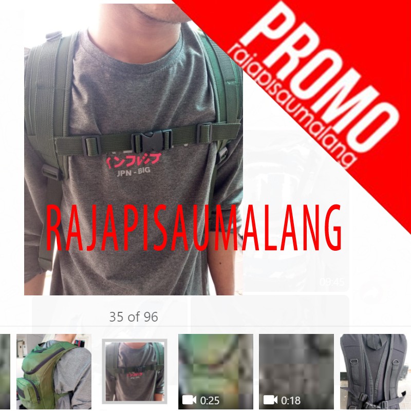 RPM Tas Sepeda Army Loreng Ransel Gowes Tentara TNI Hidropack Waterpack