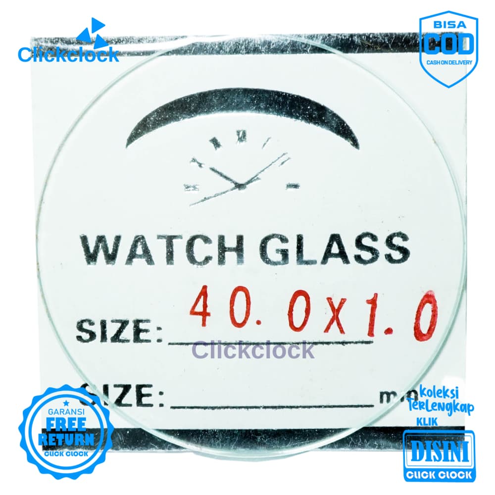 Kaca Jam Kaca Bahan Watch Glass PNC-400 Bagus 4 cm