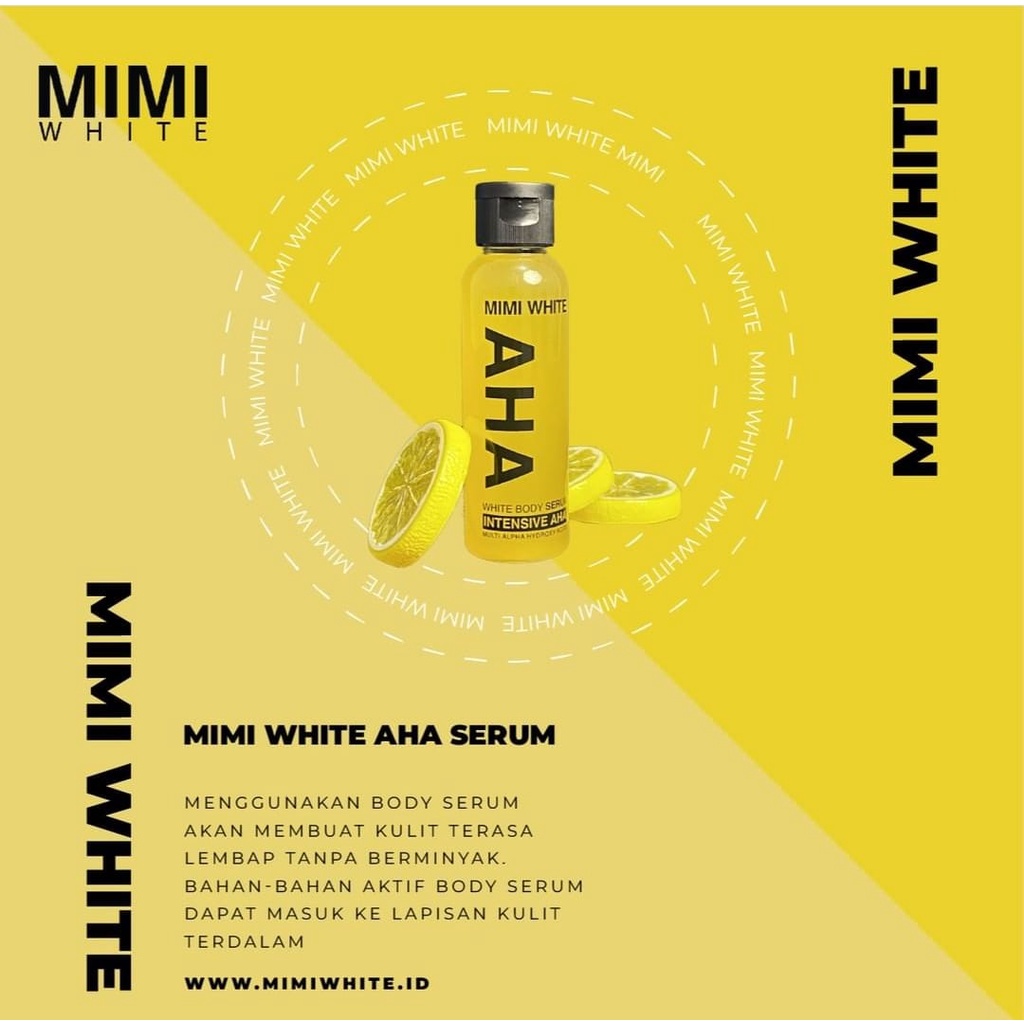 Mimi White AHA Paket 2 IN 1 Lotion 100ml + Serum 100ml