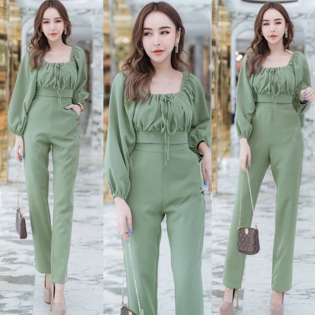 JS0005 Jumpsuit Import Setelan Jumpsuit Wanita Cintya Set Jumpsuit Korea Overall Wanita Jamsuit Wani