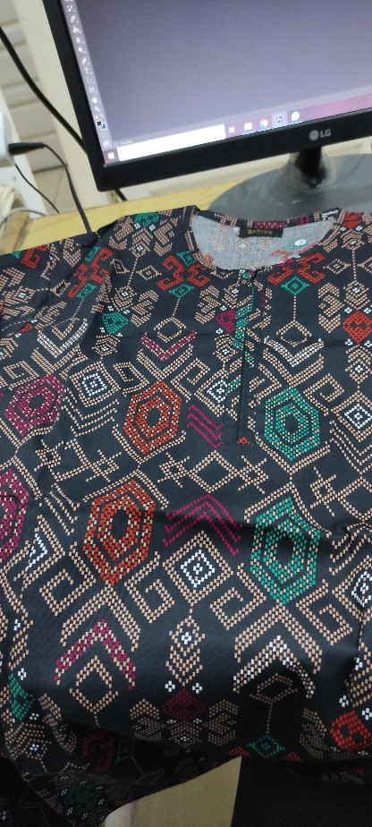 Couple Batik Modern Songket Slimfit Terlaris Ayah Anak Ibu