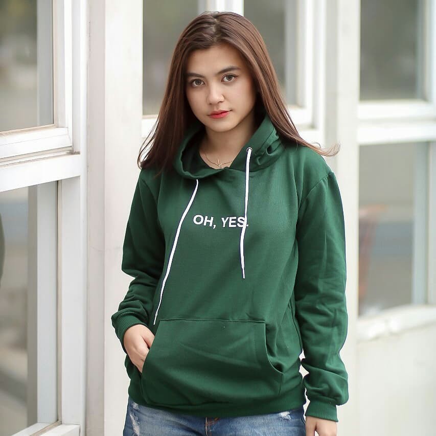 OH YES Hoodie - Jaket Hoodie Wanita