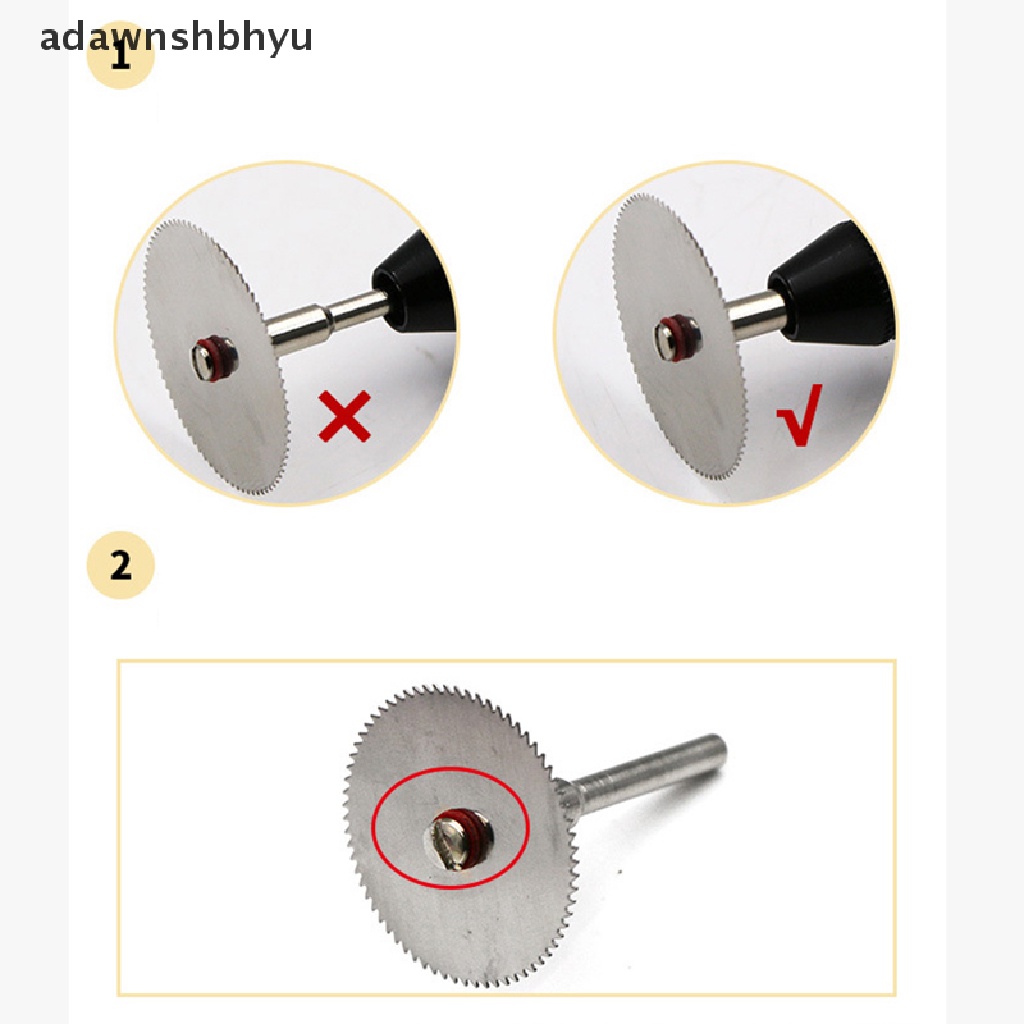 Adawnshbhyu 11PCS Kit Mini Circular Saw Blade Gerinda Listrik Cutoff Mandrel Set