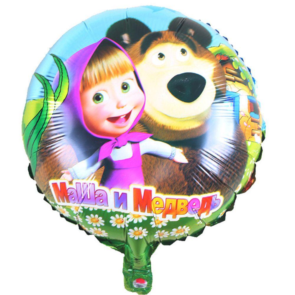 R-bunga Dekorasi Pesta DIY Baby Shower Piring Kertas Masha and The Bear