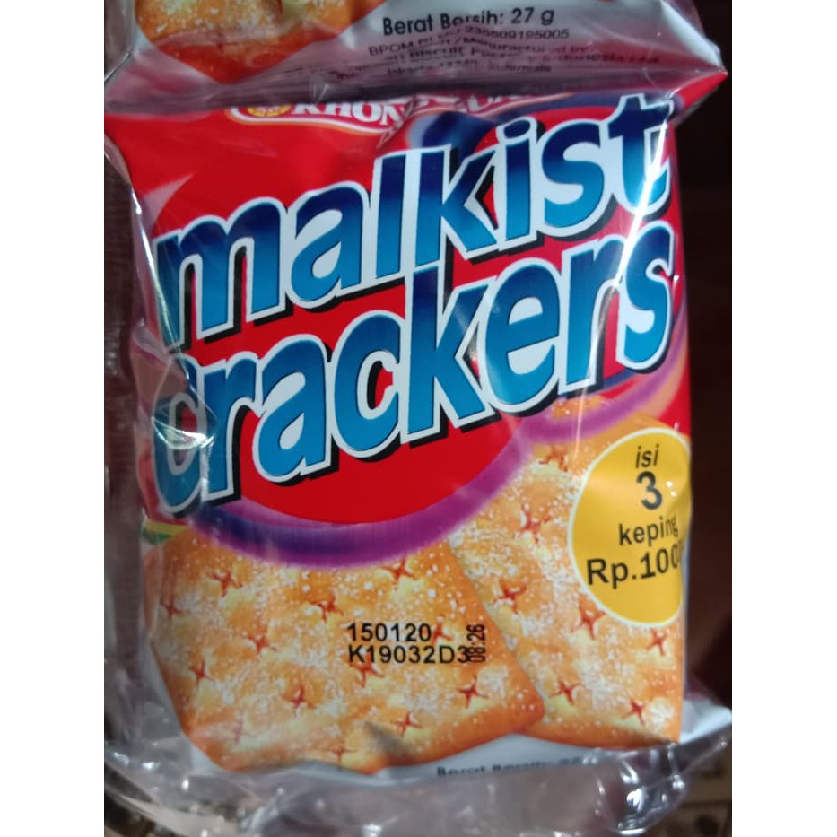 

KHONG GUAN MALKIST CRACKERS 21 GRAM 1 KARTON ISI 120 PACK