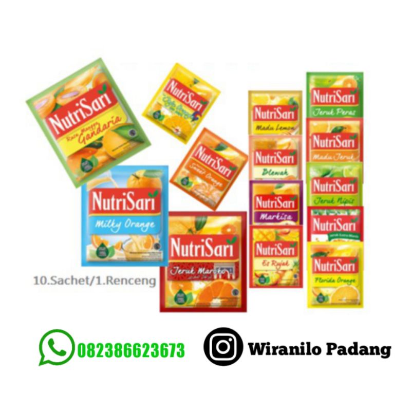 

Nutrisari Kemasan Renteng 10 Pcs 14 gr - Wiranilo Padang