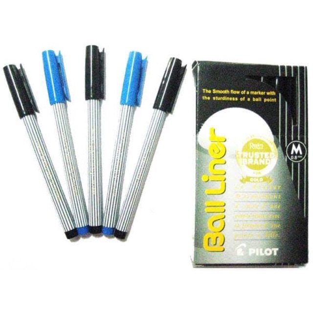 

Pulpen / Ballpoint Pilot Ball Liner 0.8 mm (Hitam, Biru, Merah)