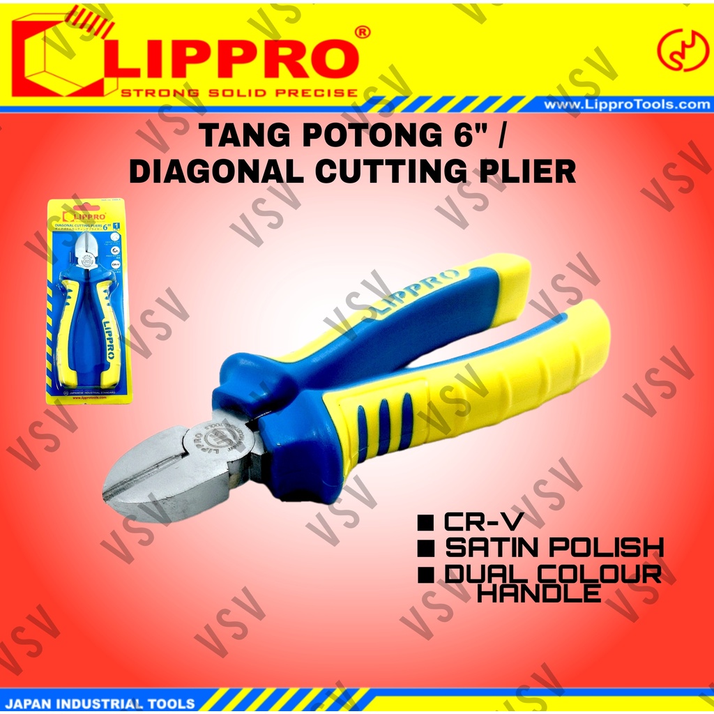 Lippro Diagonal cutting plier 6&quot; Tang potong 6&quot; lippro satin