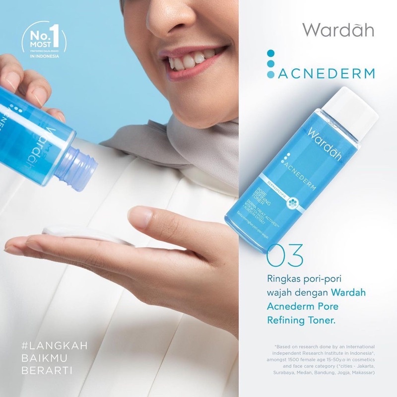 WARDAH Acnederm Series Indonesia / Facial Wash Face Scrub Micellar Water Essence Toner Mist Serum Day Night Eye Cream Sunscreen Mask Masker Lip Tint Matte Gloss / Lightening Crystal Secret Nature Daily Renew You C Defense Uv Shield Spf Colorfit Acne Paket