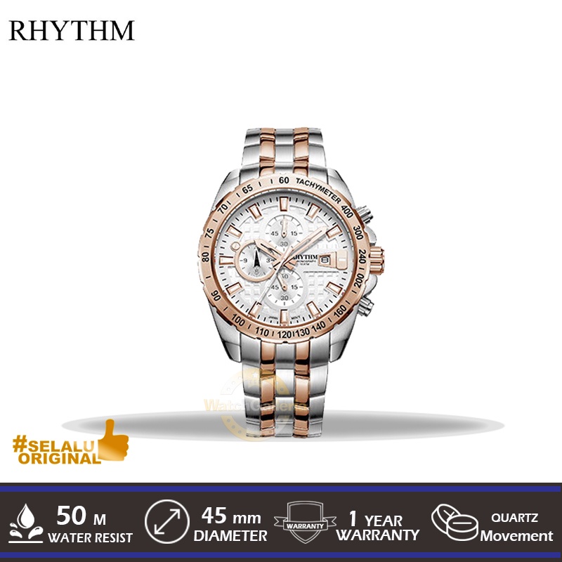 Jam Tangan Analog Man RHYTHM S1407S04 Original Murah