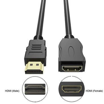 Konektor Sambungan HDMI Kabel HDMI (Male) to HDMI (Female) 30CM