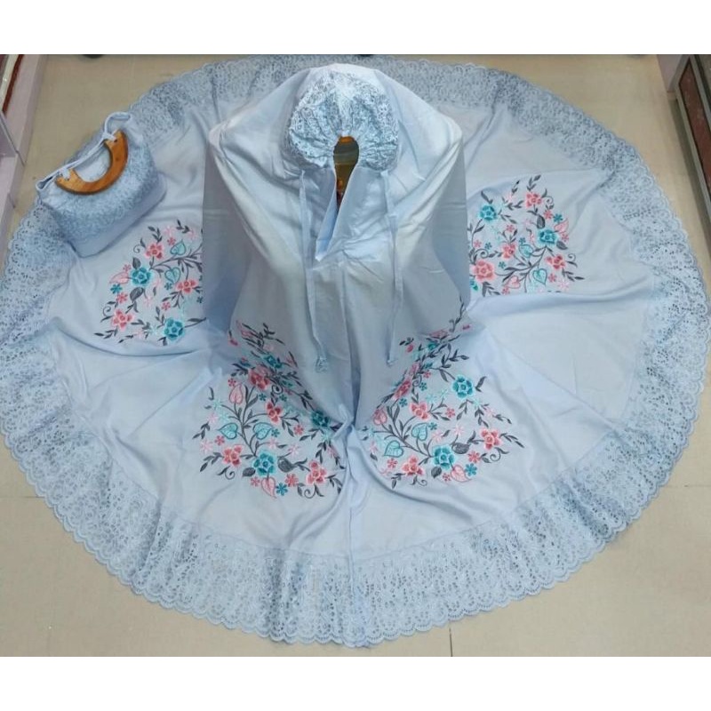 mukena khadijah bordir suji caia