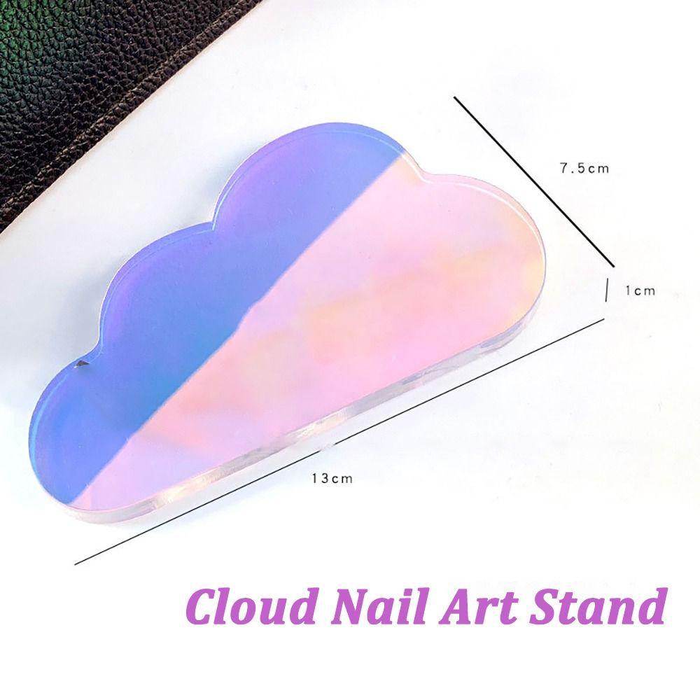 Needway   Tempat Ujung Kuku Palsu Aurora Cewek Nail Display Stand Salon Rak Mandi Tekan Pada Kuku Nail Art Stand Praktek