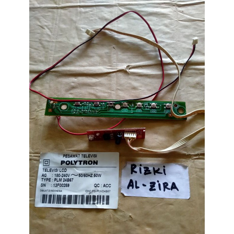 Ir remote control tv Polytron PLM24B67 24B67