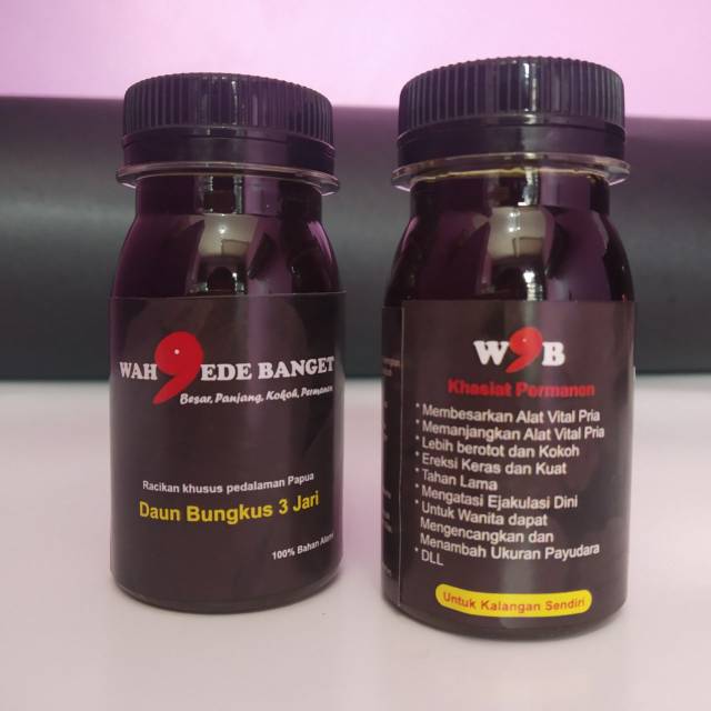 minyak daun bungkus tiga jari asli papua