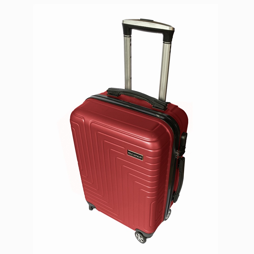 Free Shipping! Koper Fiber POLO MILANO Koper Kabin 20inch Koper Travelling Anti Pecah TC23 -Wine Red