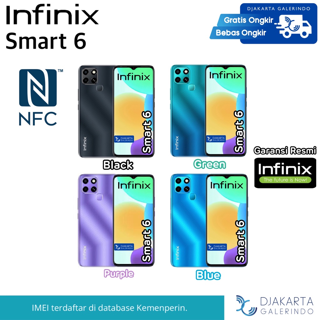 Jual Infinix Smart 6 2/32GB NFC - 3/64GB - Smart 6 Plus ( 32 + 64 ...