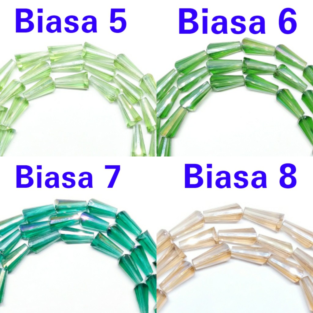 Manik / kristal lampion / tapak kuda 6mm biasa / pink / special