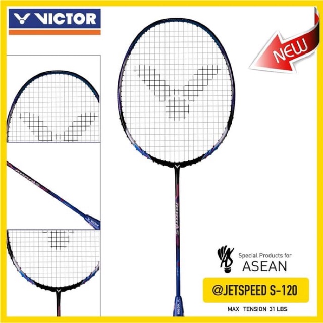Raket Badminton Victor Jetspeed s 120 / Jet speed 120 / Js120 Original
