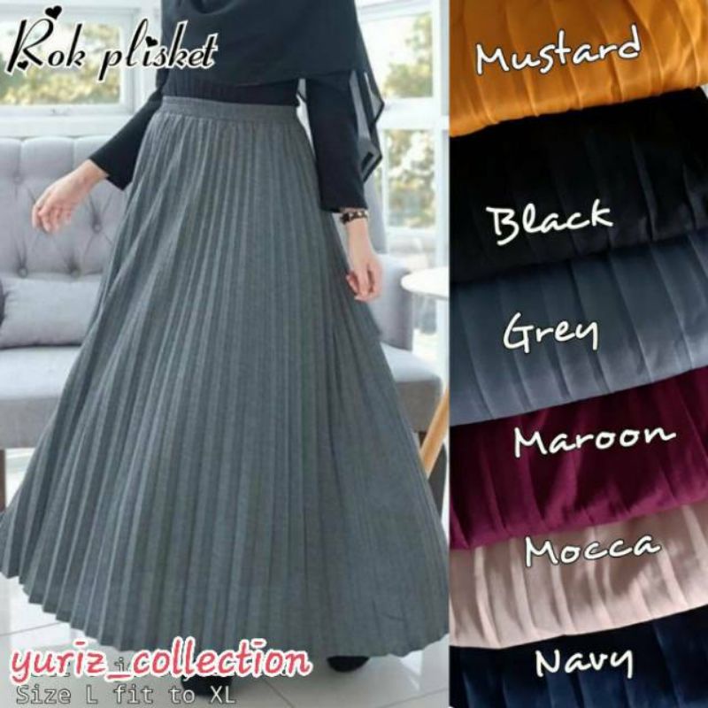 ROK PLISKET MAYUNG CANTIK WANITA DEWASA