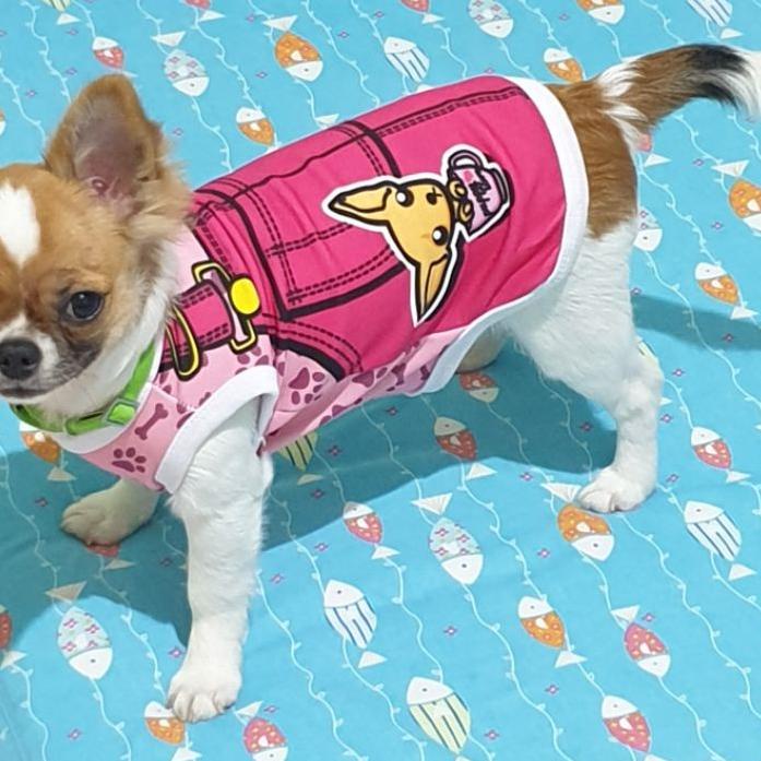 ♗ [satuan] Baju Kaos Doggie untuk Anjing Kecil Chihuahua Pomeranian Kucing Cat ❃