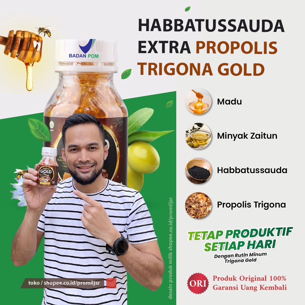 Habbatussauda Extra Propolis Habatusauda Original Asli Trigona Gold