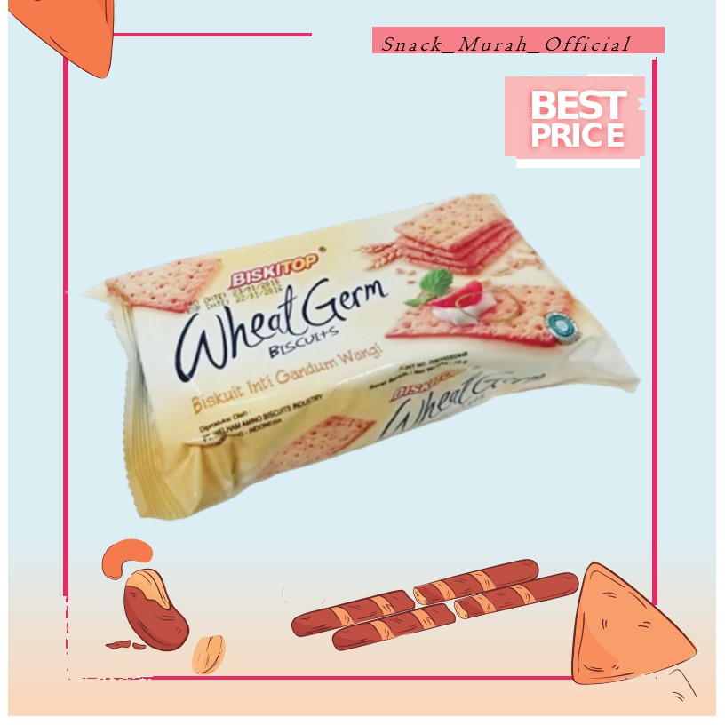 

29 - WHEAT GREAM 60g BISKITOP Snack Murah Jajanan Anak Kekinian Cemilan Diet Sehat Biskuit Kue