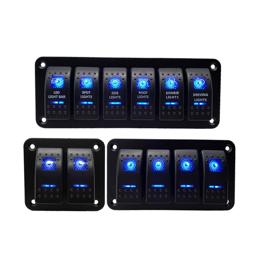 Populer Panel Saklar Rocker Switch LED Modifikasi Aksesoris Mobil Anti Air Untuk Boat Car RV 12V/24V