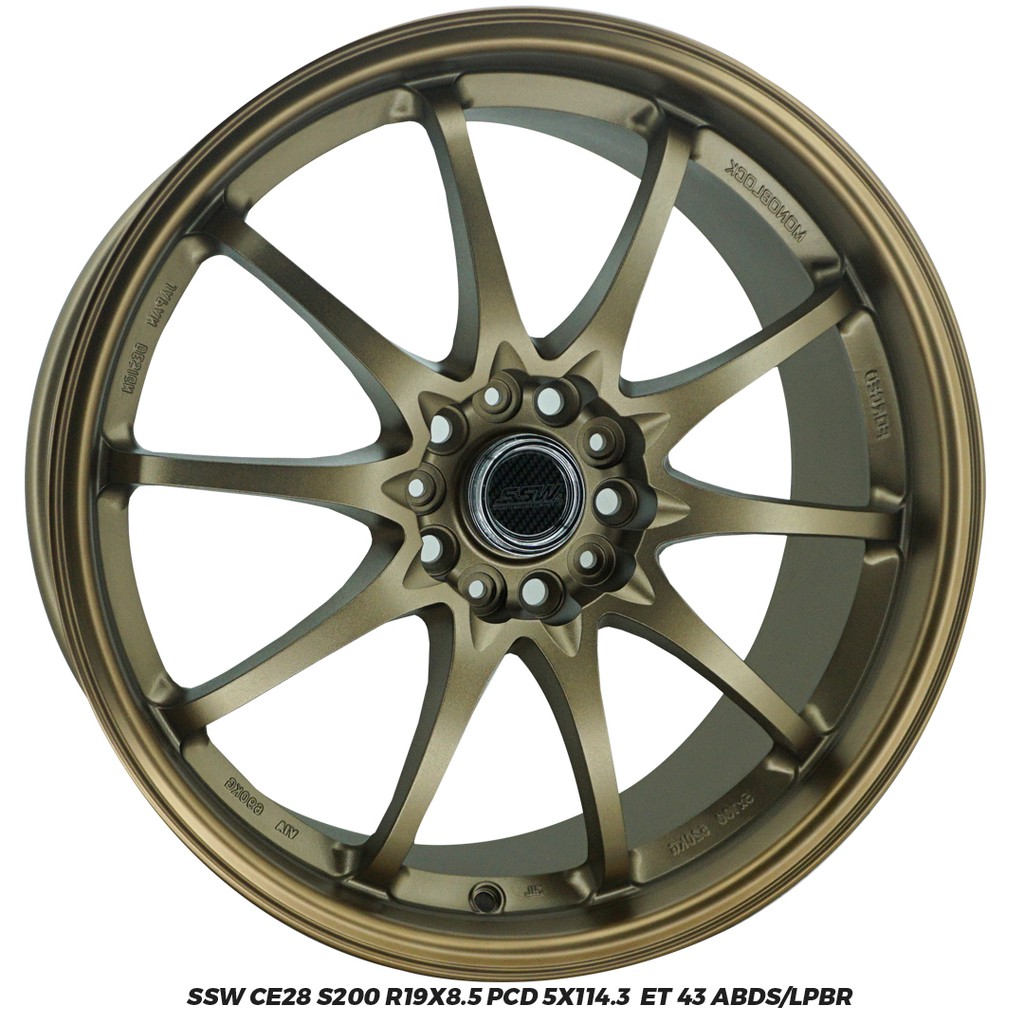 Velg Mobil SSW CE28 S200 Ring 19x8.5 Pcd 5x100/114.3 ET 43 Bronze