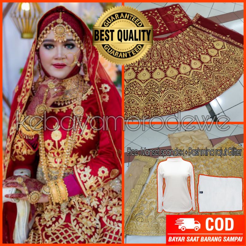 LEHENGA BRIDAL BAJU PENGANTIN INDIA / GAUN PENGANTIN INDIA / LEHENGA BRIDAL WEDDING INDIA