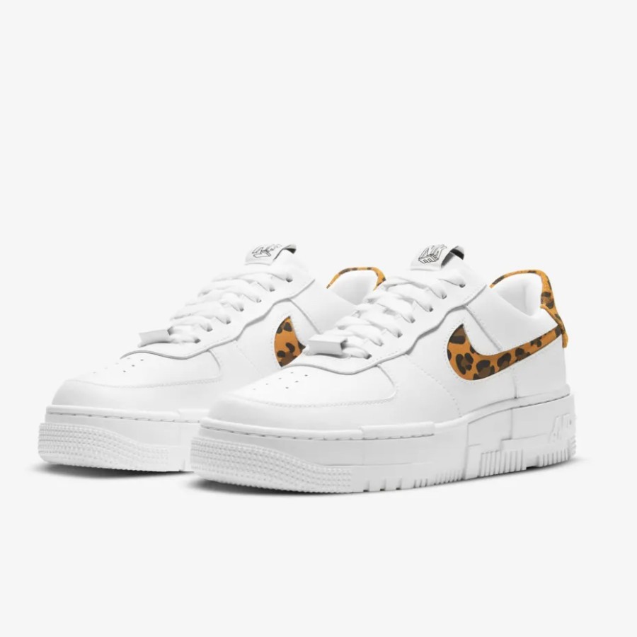 NIKE Air Force 1 SE White Pixel Leopard Original
