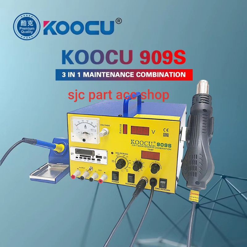 KOCCU 909S 3 IN 1 - BLOWER UAP/SOLDER STATION/POWER SUPPLY+RF