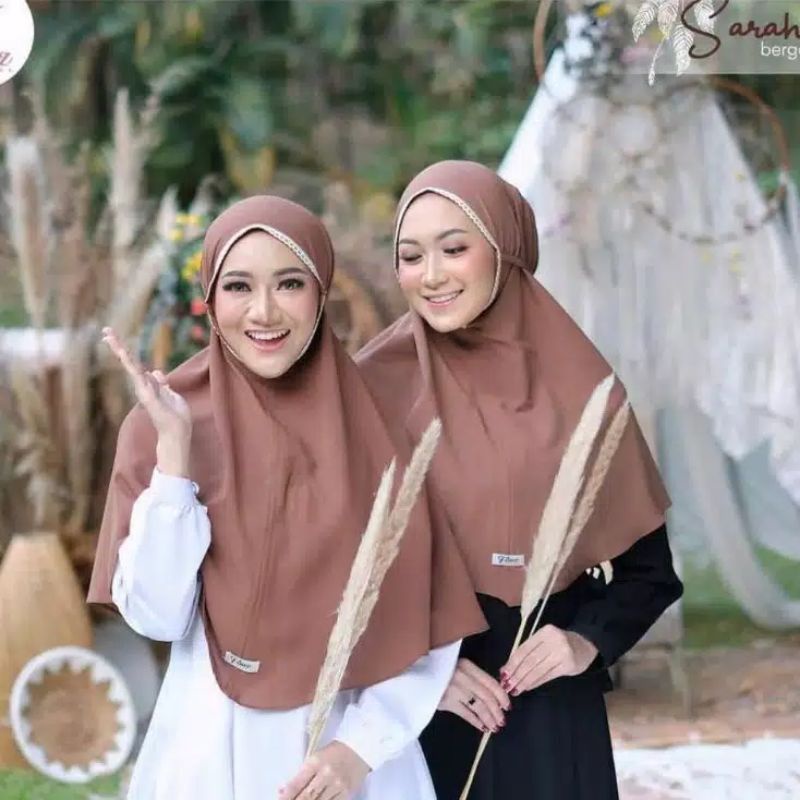 Jilbab Maryam Renda Tali  /  Khimar Maryam Tali Renda Non Ped