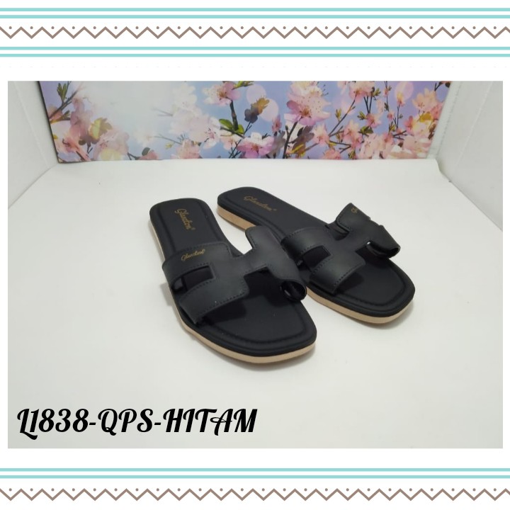 SANDAL SELOP WANITA IMPOR GLANZTON L-1838-QPS UK. 37-41