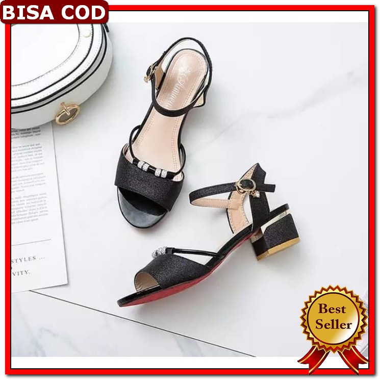 Ar_Highheels Tali 9Cm Hils Wanita Sendal Pesta Hak Tinggi Ukuran  HM928 Hak Tahu Casual Dv Dns/27 -