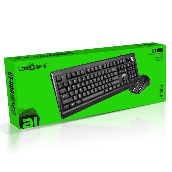 Gaming Keyboard Combo with Mouse - Hitam